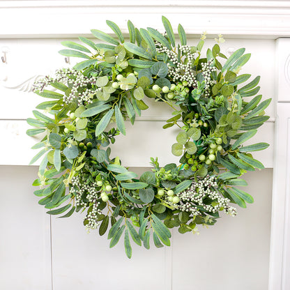 Artificial Berry and Eucalyptus Wreath ¨C Creative Faux Foliage Garland for Holiday Door Decor