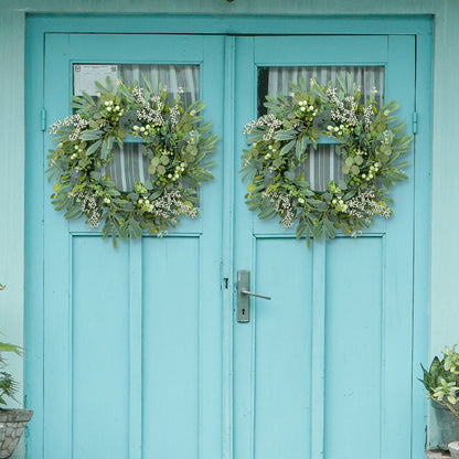 Artificial Berry and Eucalyptus Wreath ¨C Creative Faux Foliage Garland for Holiday Door Decor