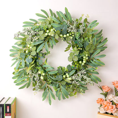 Artificial Berry and Eucalyptus Wreath ¨C Creative Faux Foliage Garland for Holiday Door Decor