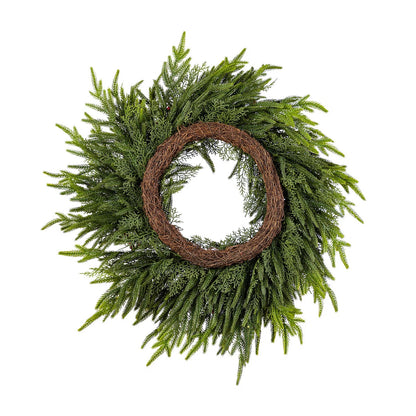 Artificial Christmas Pine Cone Wreath ¨C Front Door, Staircase, and Home Party Decoration