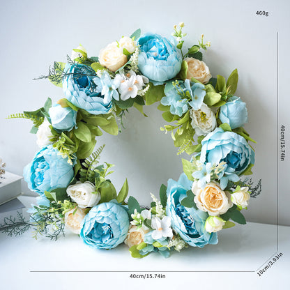 Peony Wreath ¨C Wedding & Holiday Decor, Door & Wall Ornament, Spring Home Decoration