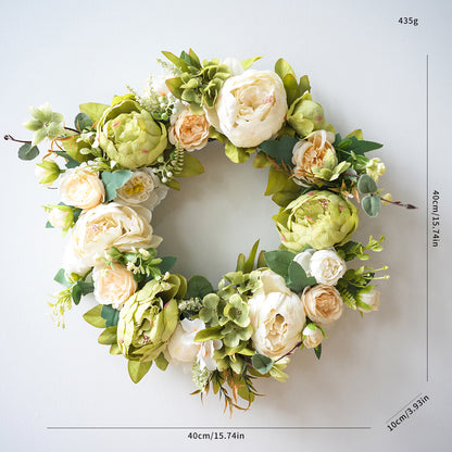 Peony Wreath ¨C Wedding & Holiday Decor, Door & Wall Ornament, Spring Home Decoration
