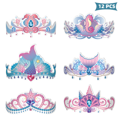 Mermaid-Themed Paper Glasses ¨C Summer Party Decorations & Photo Props for Kids