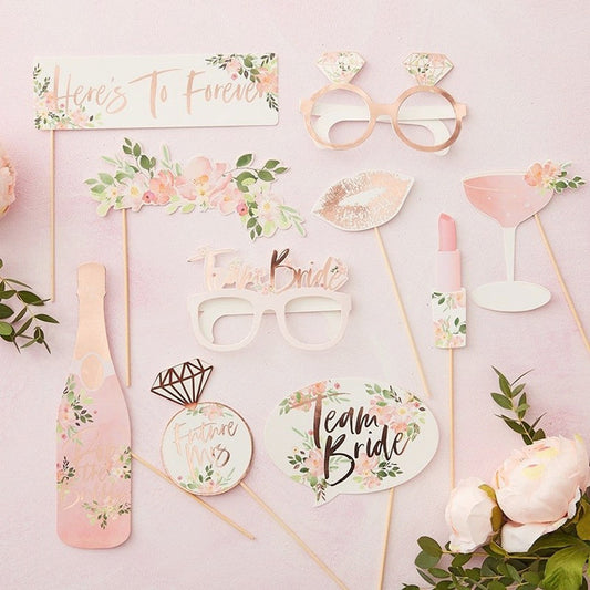Bride-to-Be Wedding Photo Props: Team Bride Items for Bridal Party Games and Wedding Photography