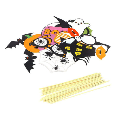 Halloween 22-Piece Photo Prop Set (Pumpkins, Ghosts, Haunted Houses, Bats)