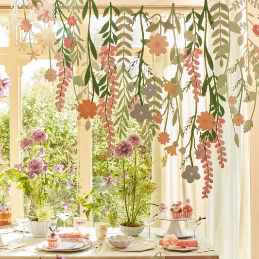Double-Sided Floral Garland ¨C Hanging Decoration for Children's Day Shop Windows, Kids' Rooms, and Birthday Parties