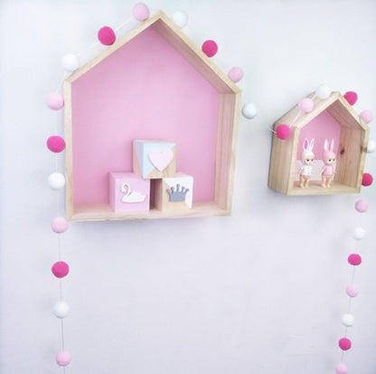 Macaron-colored pom-pom garland¡ªperfect for children's rooms, girls' rooms, photography props, and birthday decor
