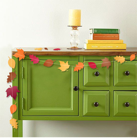 Thanksgiving Maple Leaf Bunting Banner ¨C Festive Hanging Decor for Home Atmosphere