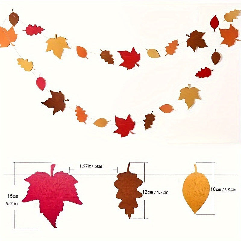 Thanksgiving Maple Leaf Bunting Banner ¨C Festive Hanging Decor for Home Atmosphere