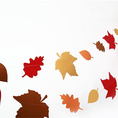 Thanksgiving Maple Leaf Bunting Banner ¨C Festive Hanging Decor for Home Atmosphere