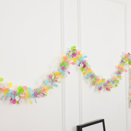 2m Colorful Easter Streamers ¨C Macaron-Colored Heart Garlands for Kindergarten Openings, Birthdays, and Graduation Parties