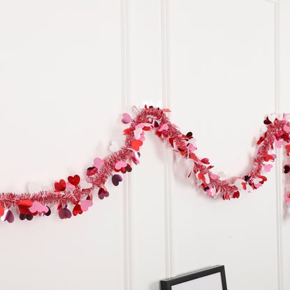 2m Colorful Easter Streamers ¨C Macaron-Colored Heart Garlands for Kindergarten Openings, Birthdays, and Graduation Parties