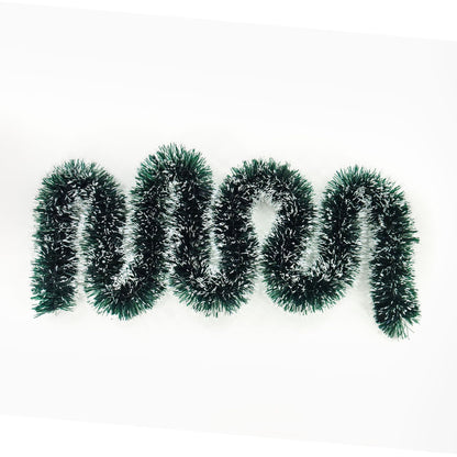 Festive Christmas party decoration garland with white and green snowflake-patterned edges¡ªideal for venue styling and adding a holiday atmosphere