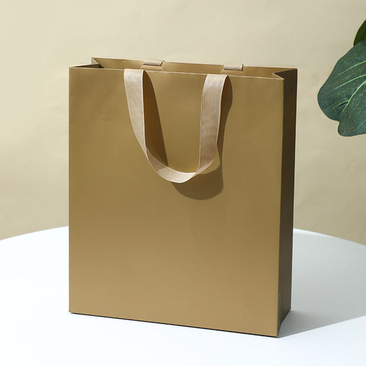 Solid-color gift tote bag¡ªminimalist, premium-feel, made of thickened white cardstock; suitable for jewelry box packaging