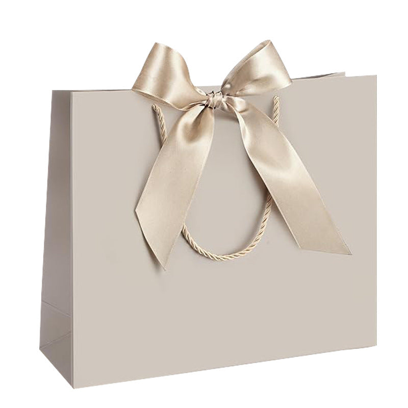 Colorful, Exquisitely Designed Paper Gift/Shopping Bag with Bow and Square Bottom (Suitable for Clothing)
