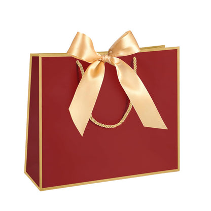 Colorful, Exquisitely Designed Paper Gift/Shopping Bag with Bow and Square Bottom (Suitable for Clothing)