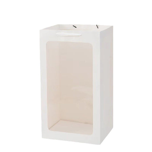 Extra-Large Windowed Gift Bag ¨C Transparent Horizontal Bag for Plush Toys / Vertical Window Bag for Valentine's Day Flowers