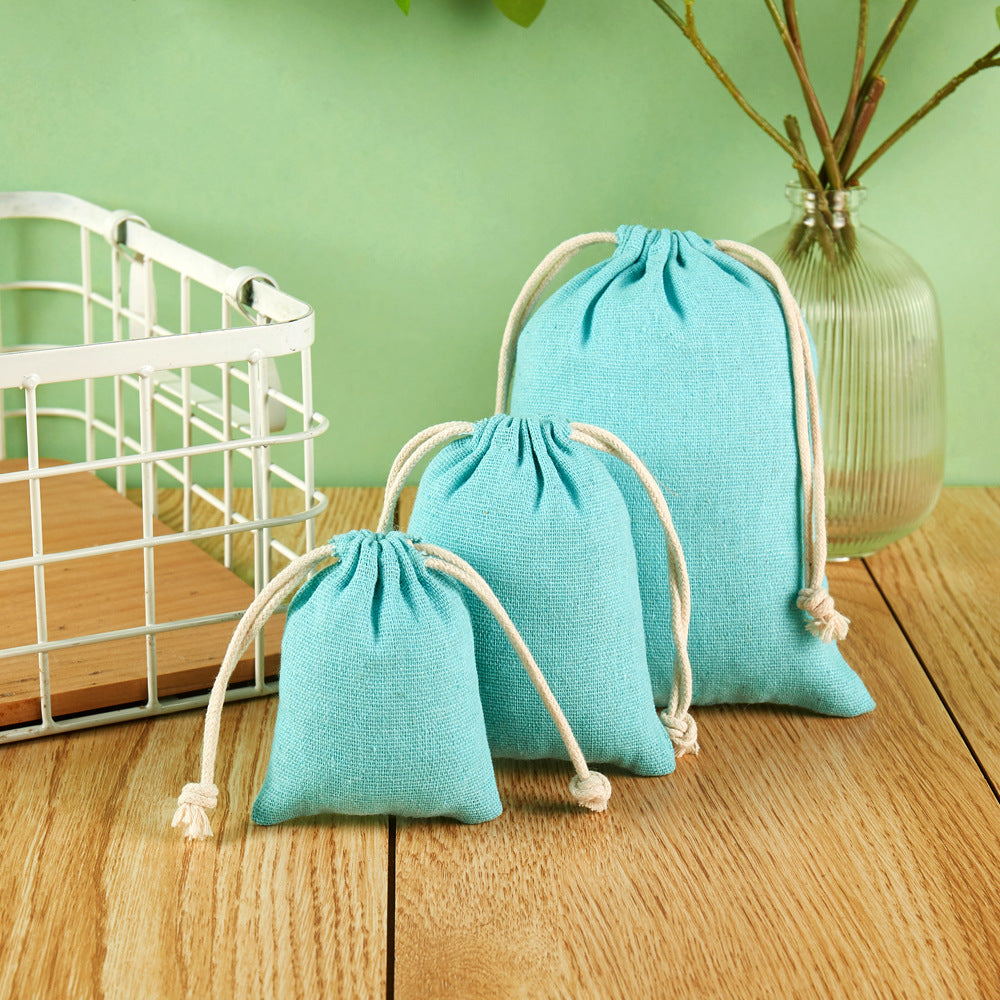 Colored Cotton Drawstring Bags ¨C Blank Small Gift Pouches, Storage Bags, and Jewelry Packaging