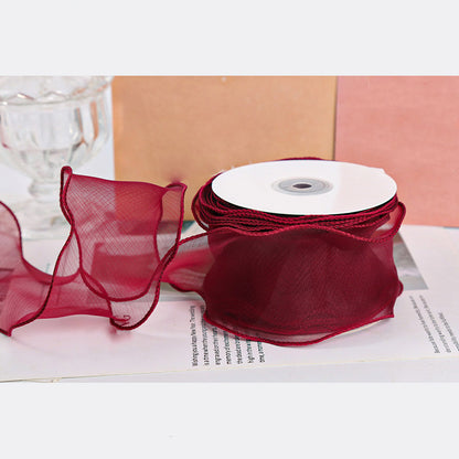 Wine Red Series Ribbons ¨C DIY Craft Materials for Gift Wrapping, Bouquets, and Cake Decorations (Satin/Woven Ribbon)