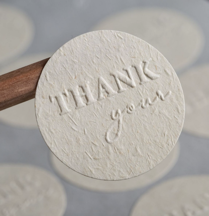 Thank You In-Stock Specialty Sticker Adhesive Logo Label Embossed Debossed Hot Stamping Sealing Sticker