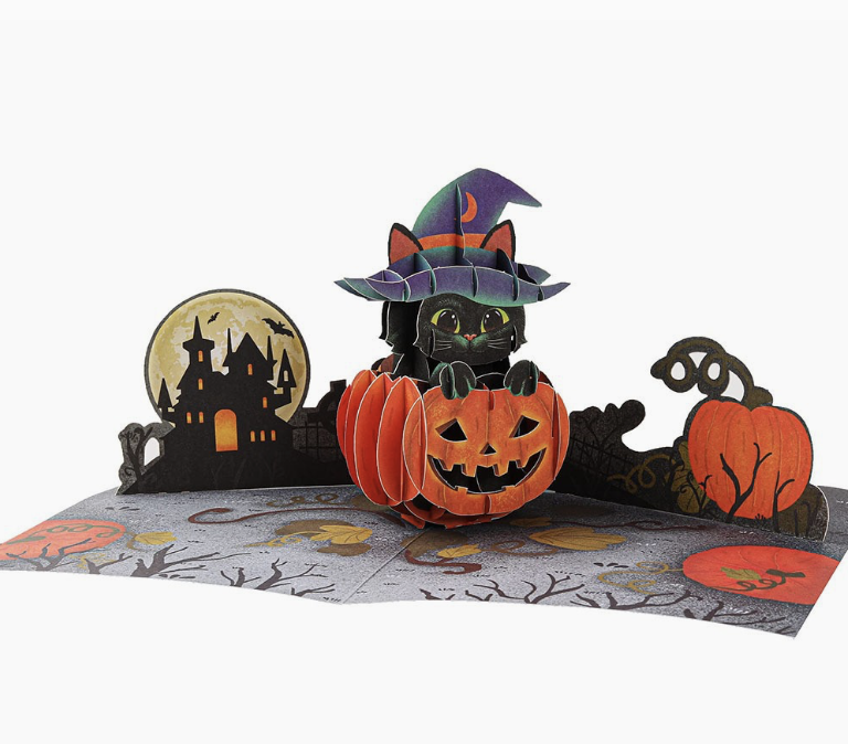 Pumpkin Ghost Halloween Greeting Card 3D Pop-Up Card Holiday Gift Card Invitation