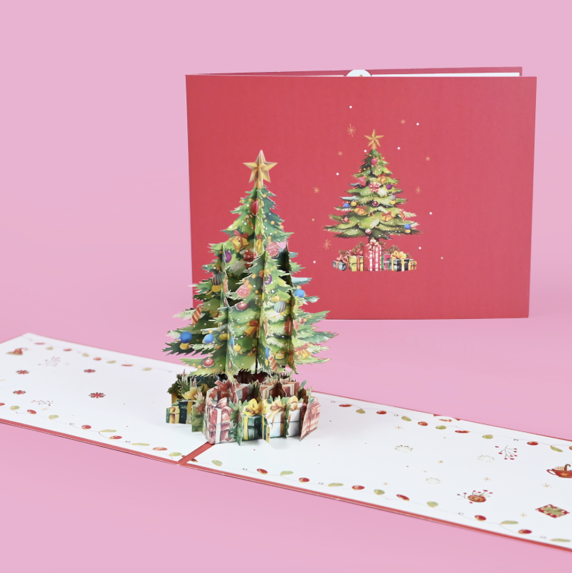 3D Pop-Up Thank You Card Foreign Trade 3D Holiday Card