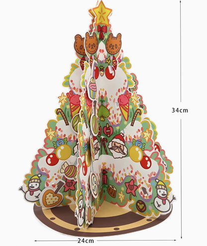 3D Pop-Up Thank You Card Foreign Trade 3D Holiday Card