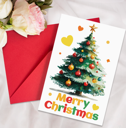 Christmas Greeting Card and Envelope Set
