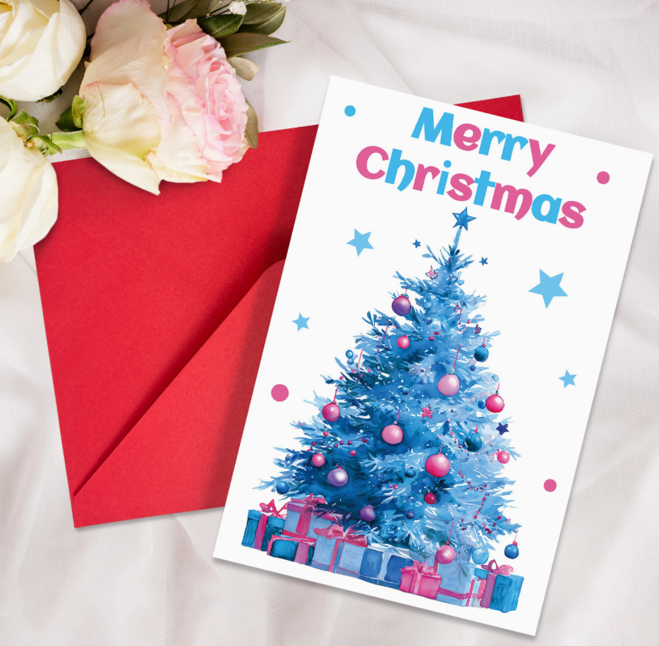 Christmas Greeting Card and Envelope Set