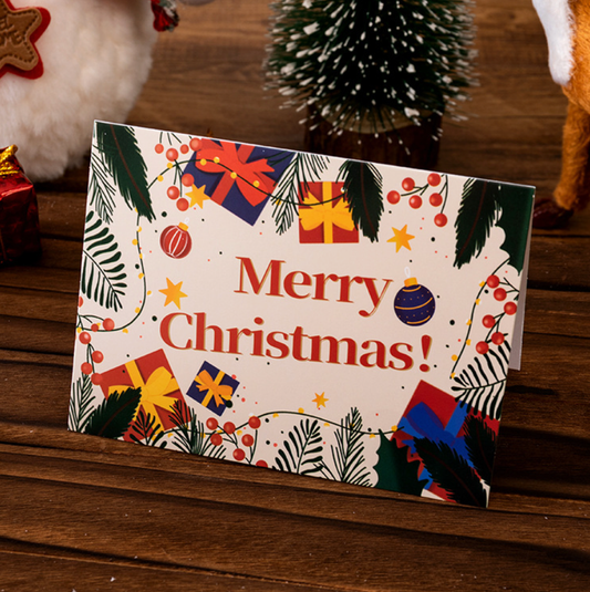Christmas Greeting Card Envelope Christmas Gift Box Card