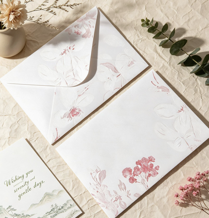 Vintage Artistic Envelope-Style Greeting Card Letter Paper Invitation