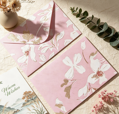 Vintage Artistic Envelope-Style Greeting Card Letter Paper Invitation