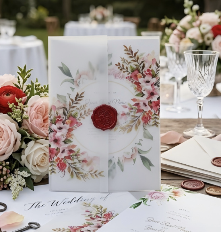 Translucent Wedding Invitation High-End Matte Tracing Paper Envelope Postcard Invitation Invitation Card Greeting Card Envelope