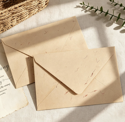 Thickened Tree Texture Envelope Vintage Postcard
