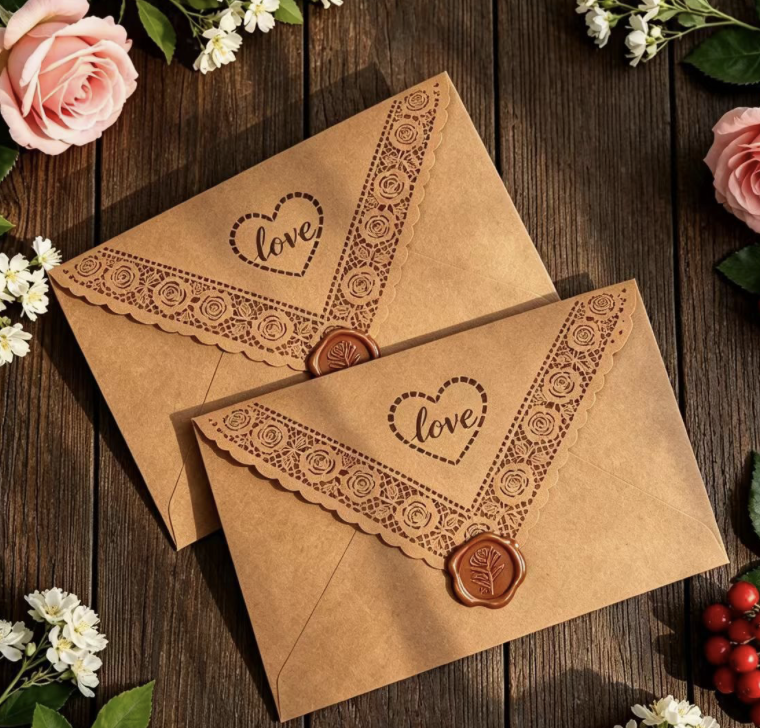 Invitation Postcard Business Banquet Christmas Envelope