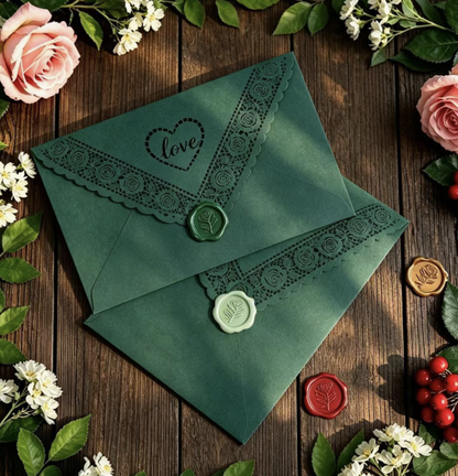 Invitation Postcard Business Banquet Christmas Envelope