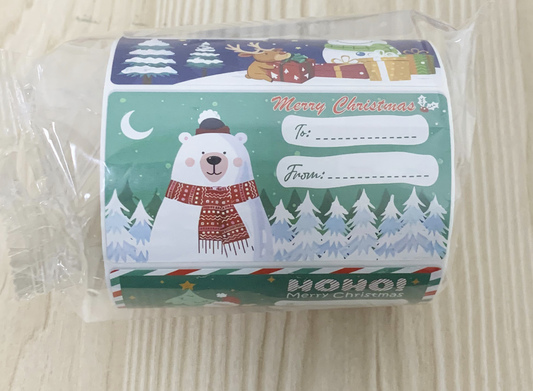 500 Stickers/Roll Christmas Stickers, Holiday Blessing Decoration Gift Series Adhesive Stickers Labels