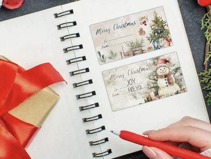 180 Stickers/Roll Christmas Sticky Notes DIY Decorative Stickers Baking Stickers Sealing Adhesive Label Stickers