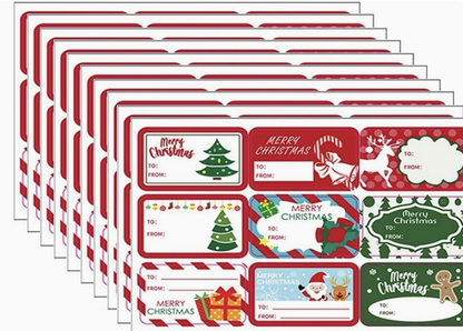 10 Sheets/Pack Sheet Stickers Christmas Holiday Decoration Gift Series Adhesive Stickers Gift Labels