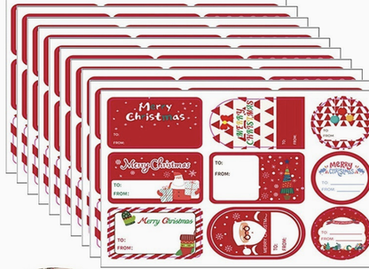 10 Sheets/Pack Sheet Stickers Christmas Holiday Decoration Gift Series Adhesive Stickers Gift Labels